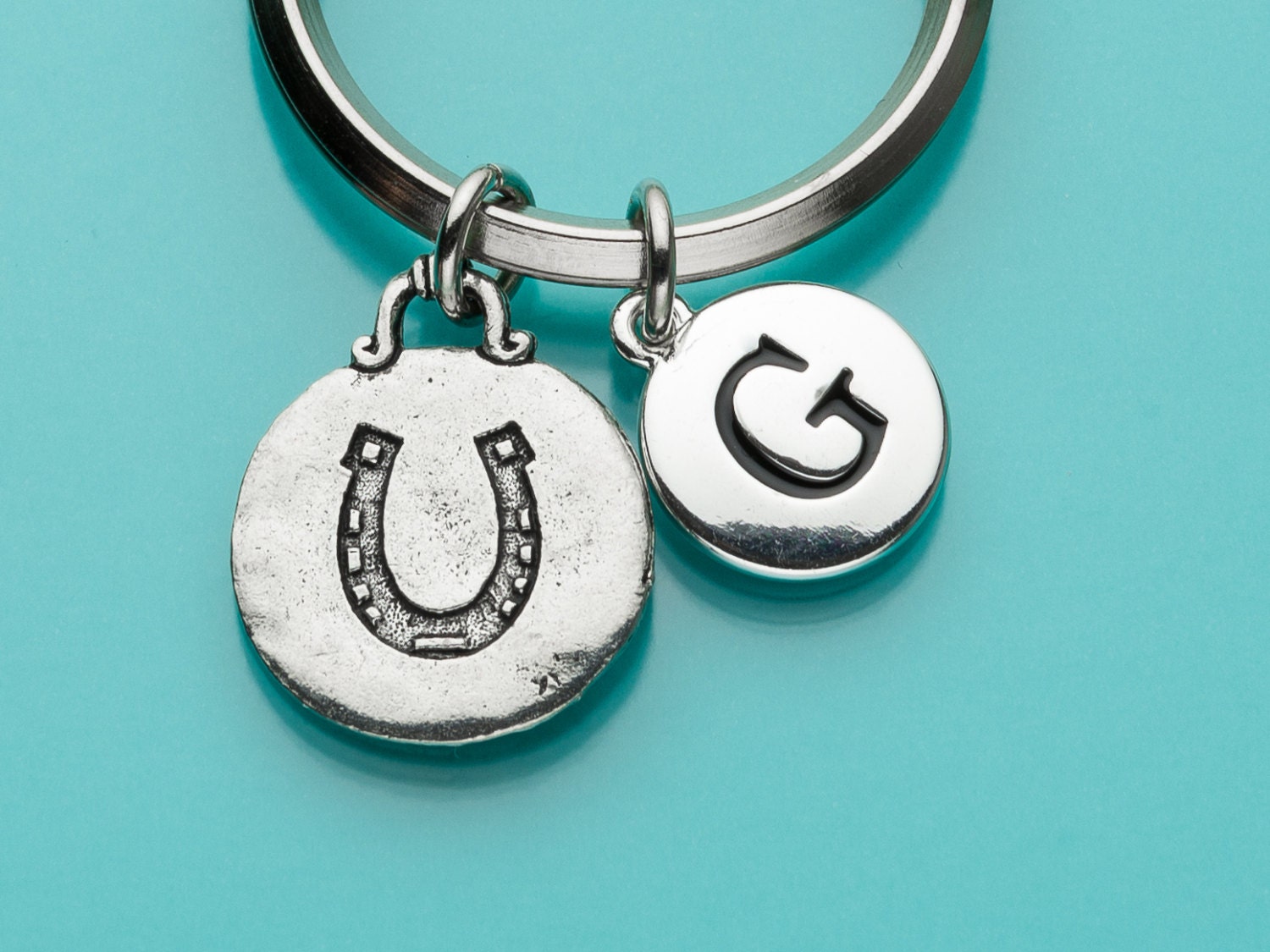Horseshoe Keychain Horseshoe Key Ring Good Luck Charm Etsy