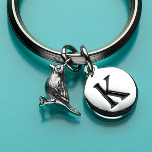 Fett Sparrow Schlüsselbund, Fett Sparrow Schlüsselanhänger, Vogel Charme, anfängliche Keychain, personalisierte Keychain, benutzerdefinierte Keychain Charme Keychain, 133