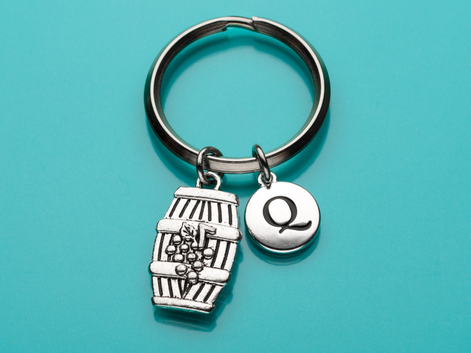 Wine Cask Keychain Wine Barrel Key Ring Wine Accessories Etsy
