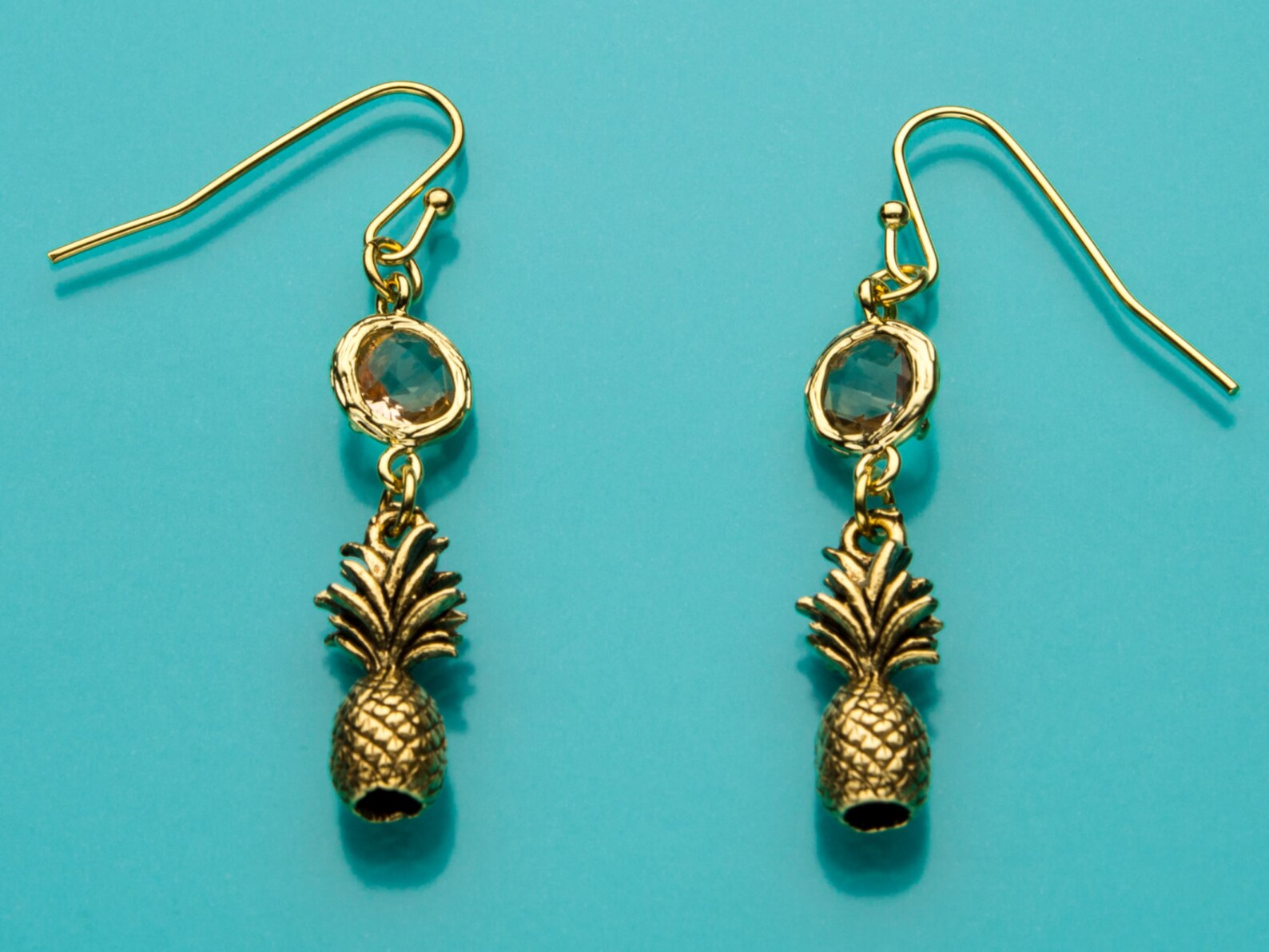 Pineapple Earrings Gold Pineapple Earrings Food Earrings Etsy