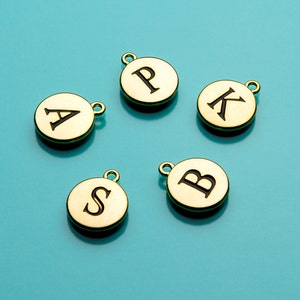 Initial Charm, Gold Initial to add to Keychain