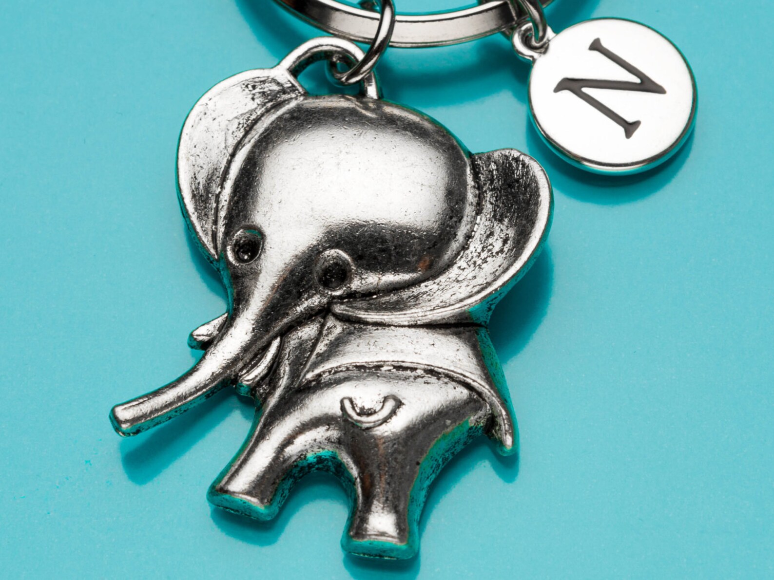 Elephant Keychain Cute Elephant Key Ring Jungle Animal Etsy