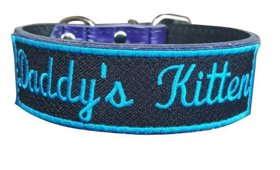 Daddy's Kitten BDSM Collar Purple 