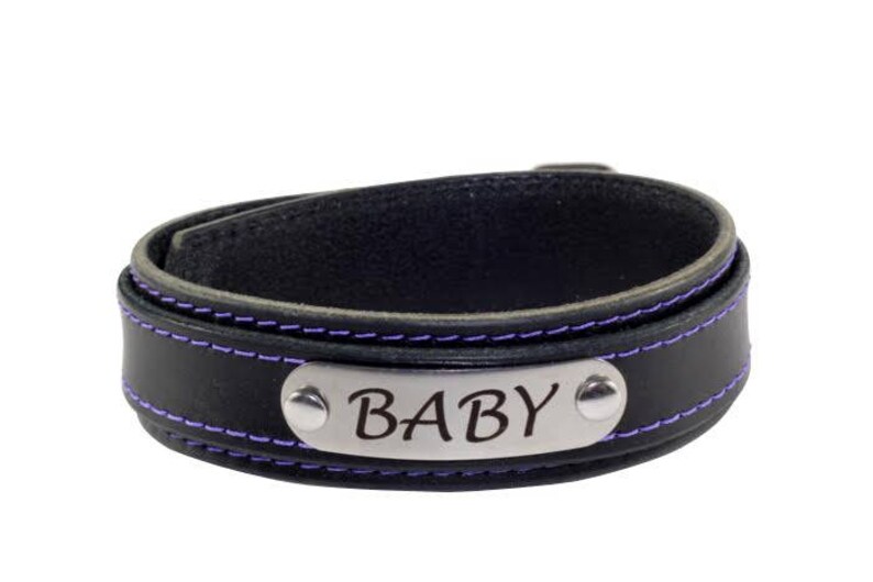 Human Collar Black Leather Bondage Collar with Custom name Etsy