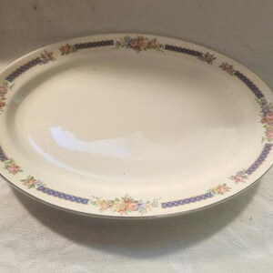 Hall China Blue Bouquet – 11&quot; Platter