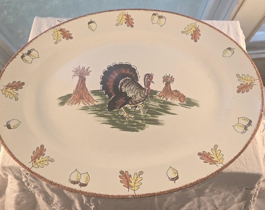 BLUE RIDGE CHINA – Blue Ridge – Turkey Platter – 14