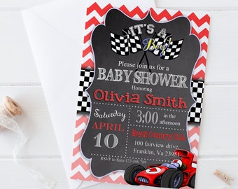 Race Car Baby Shower Invitations 10