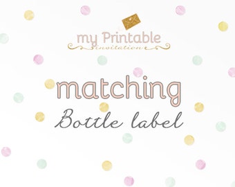 Matching Bottle Label for your Invite
