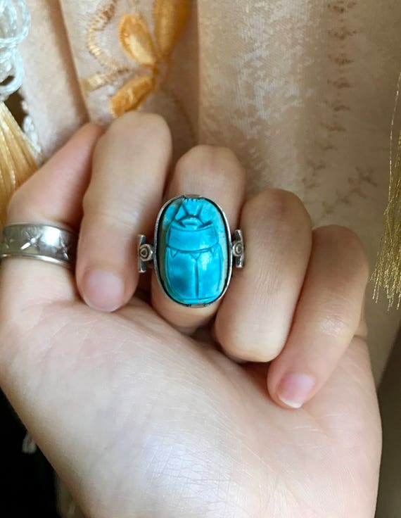 turquoise scarab ring