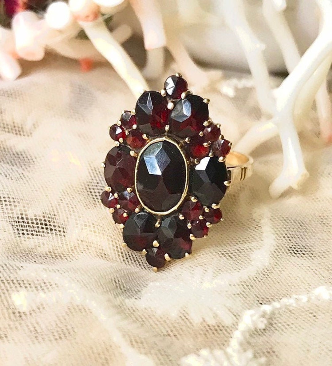 Etsy garnet jewelry deals