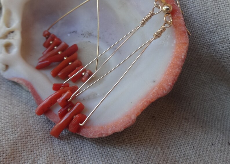 Coral Gold Jewelry Milan Coral Branch Jewelry Set Mediterranean Branch Coral Jewelry Set Natural Branch Coral Mediterranean Set