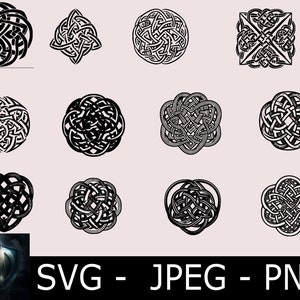 Celtic Knots SVG JPEG PNG Cutting Template, Vinyl Template