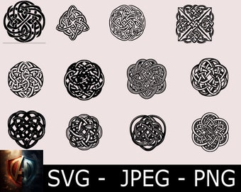 Celtic Knots SVG JPEG PNG Cutting Template, Vinyl Template