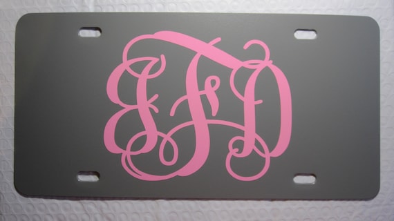 Red Paisley Personalized Monogrammed License Plate Car Tag Initials Custom