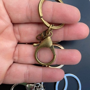 50ct - Assembled Keychain Rings with Lobster Clasp