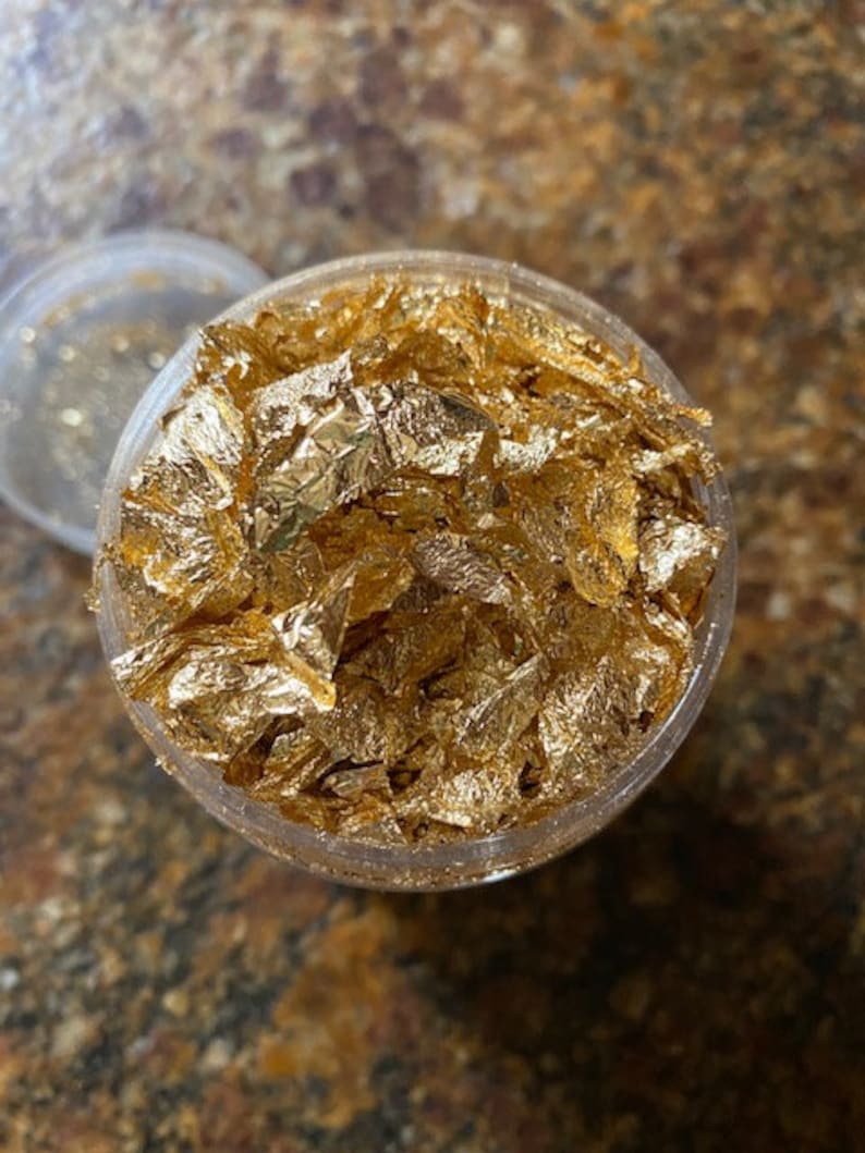 painting crafts molds jewelry Gold Leaf resin fillers slime US Seller 35g Bottle Gold Flakes 35 grams Gilding Gold Flakes manicures