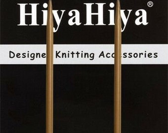 Hiya Hiya Fixed Bamboo Circular Needles, sizes 0, 1 and 2 for lace and sock knitting