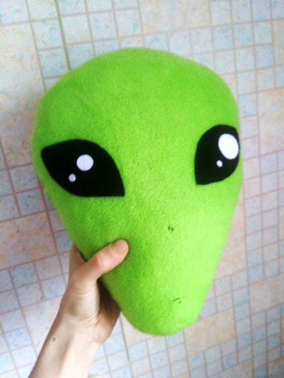 Alien Head Pillow Ufo Gift Free Shipping Etsy