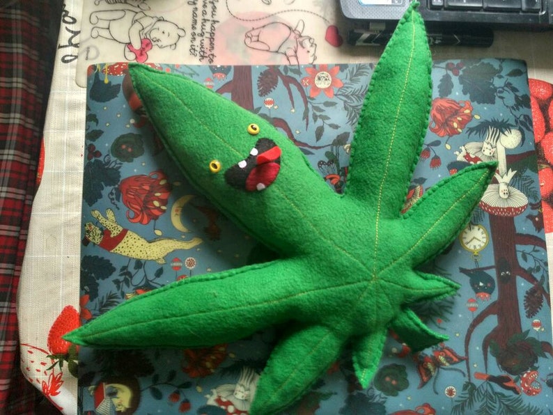 Marijuana plush toy cannabis leaf toy cannabis plush | Etsy