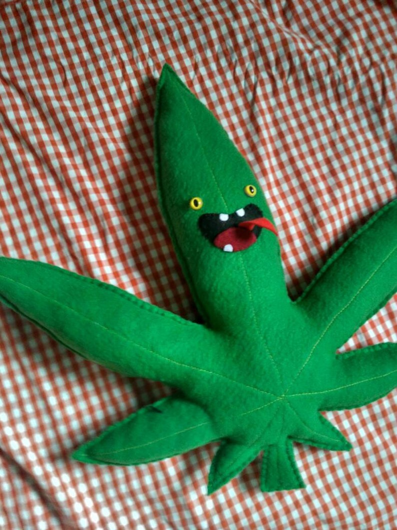 Marijuana plush toy cannabis leaf toy cannabis plush Etsy