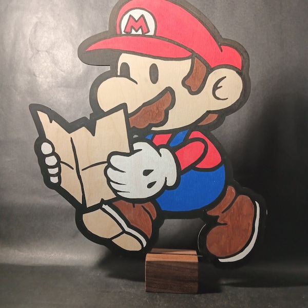 Figurine Mario en papier