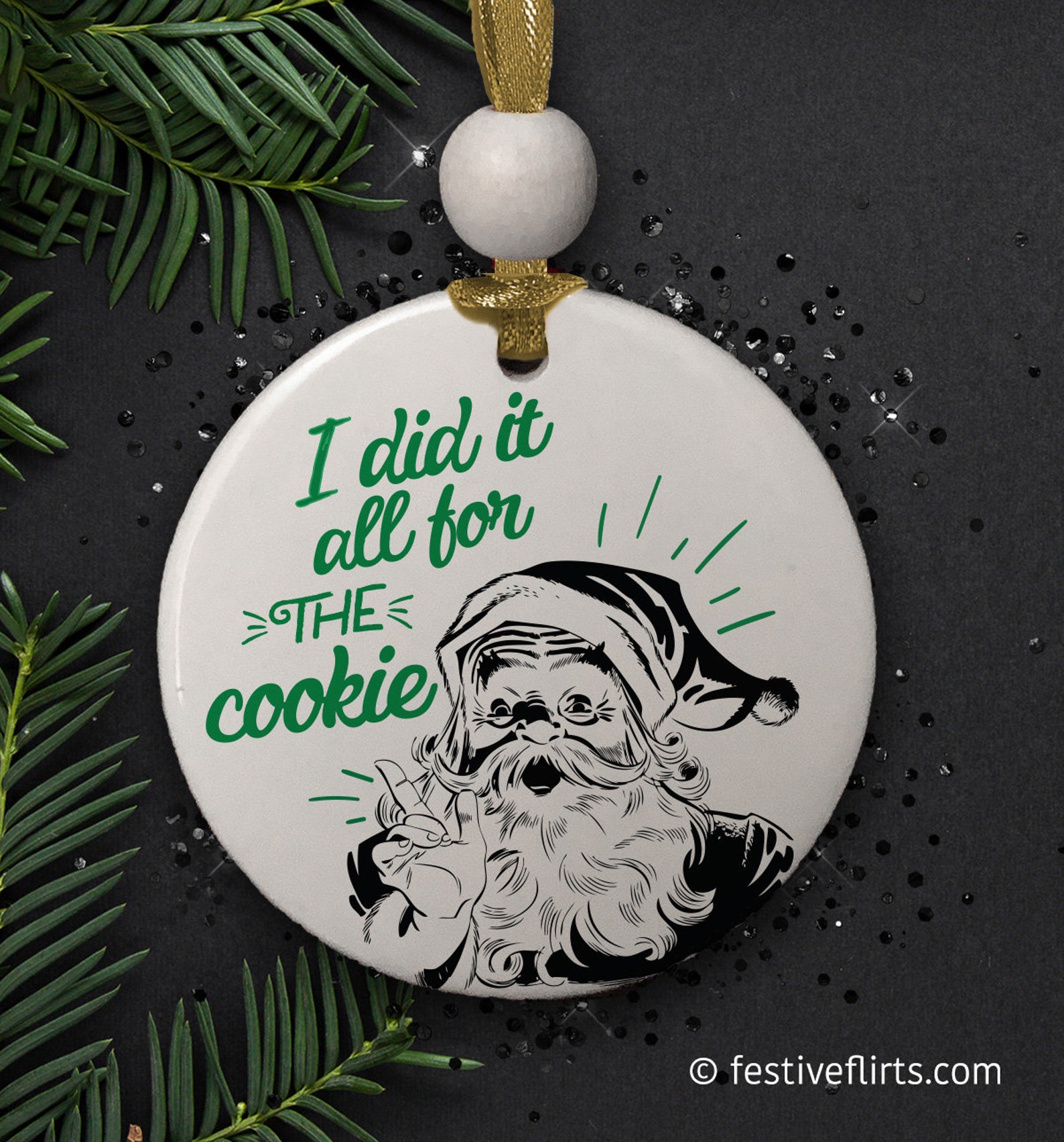 Ceramic Naughty Christmas Tree Ornaments Funny NSFW Holiday Etsy