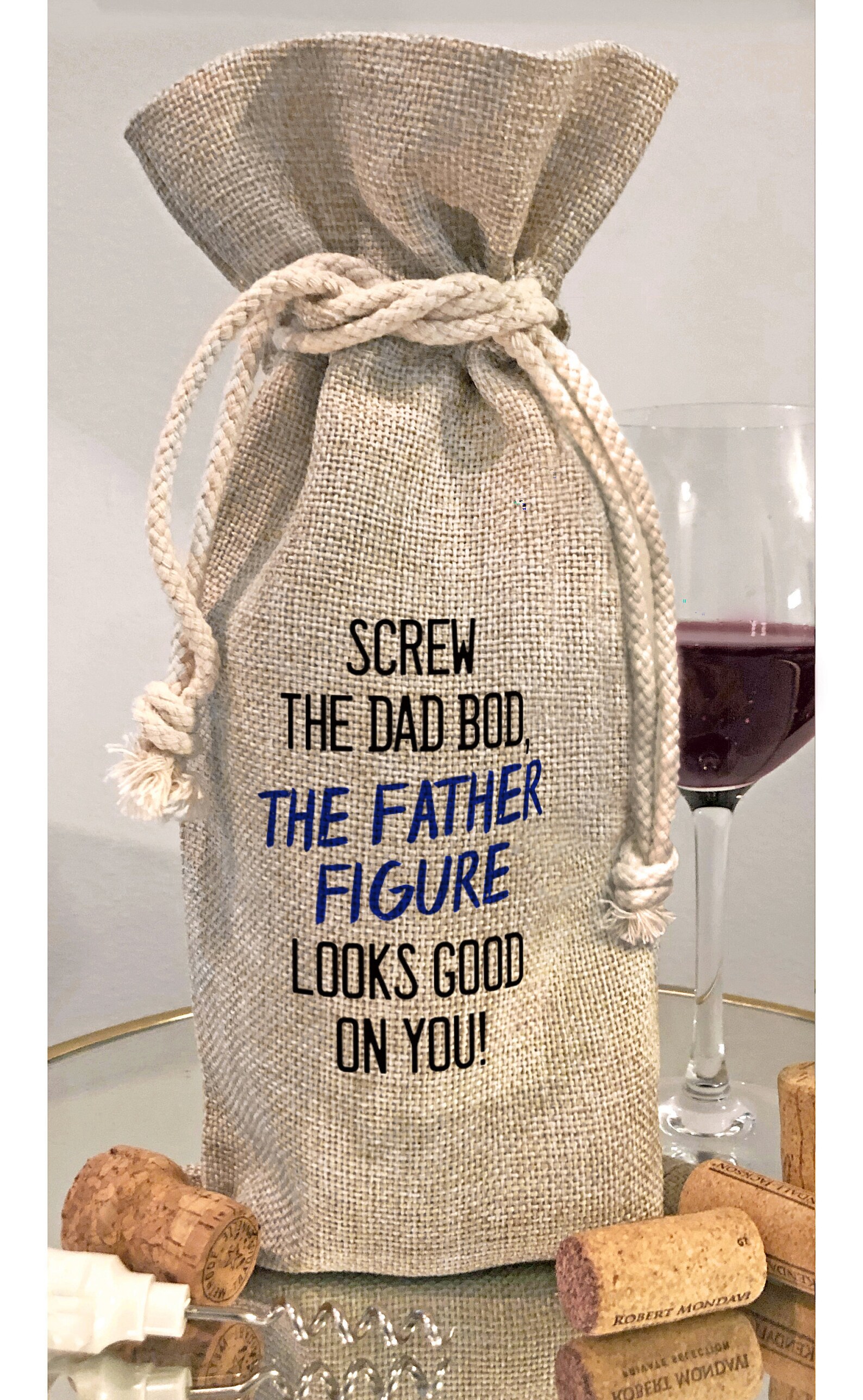 Funny Dad Bod Father Figure Alcohol Gift Bag Husband Gift Etsy