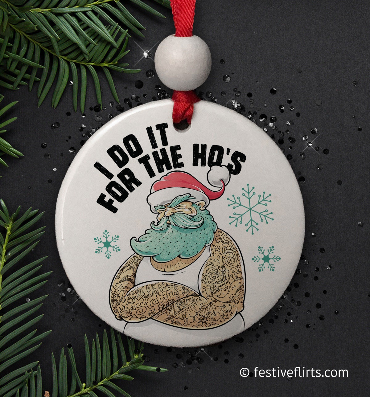 Ceramic Naughty Christmas Tree Ornaments Funny NSFW Holiday Etsy