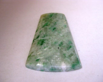 Green and White Jade 48.1x30.5mm, 101ct Freeform Stone Cabochon Gemstone, Item #2150