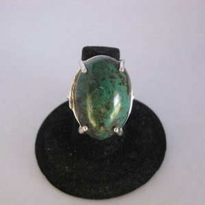 Kingman Turquoise 25.5x17.5mm Stone Cabochon Sterling Silver Ring Size 6.25, No. 1410 image 4