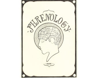 Limited Edition Print- A Guide to Phrenology - Phrenology - Poster- Figure -brain- mind- Print- large print - Artwork -illustration