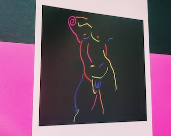 Body Liberation Postcards | Line Drawing Prints | Fat Positive | Thinking Of You