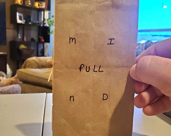 Recycled Mind Full Journal | 7 day Journal | paper bag journal | mindfulness exercise