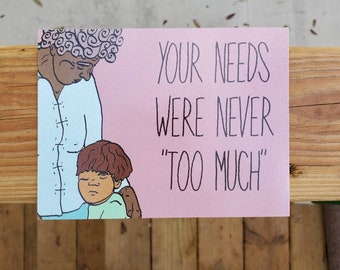 Never Too Much postcard | print