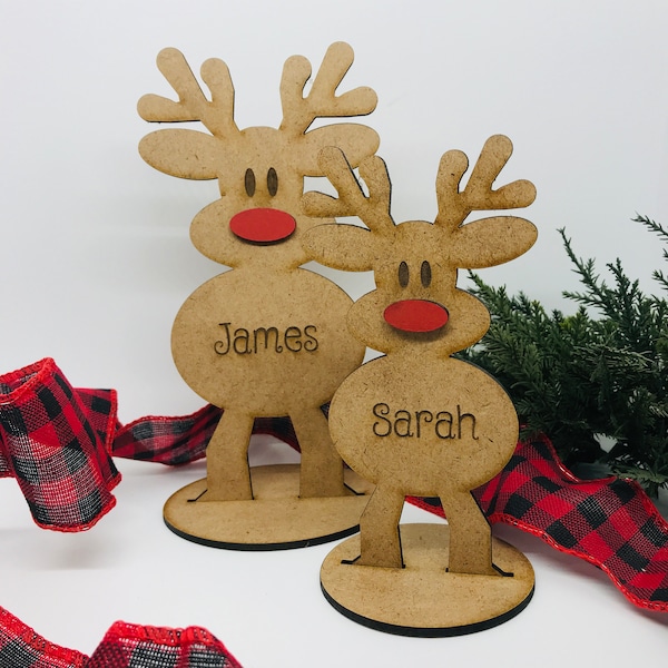 Reindeer Place Card standing Set  CUT FILE-