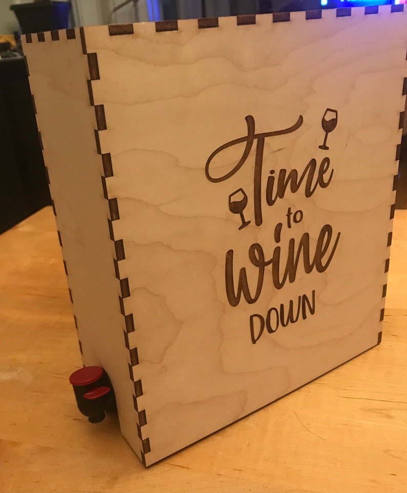 Wine Box Cover SVG CUT FILE Etsy