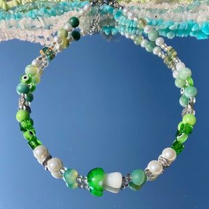 Gemstone choker,evil eye choker,mushroom choker,beaded choker/beaded necklace/hippie choker/boho choker/hippy necklace/boho necklace/crystal