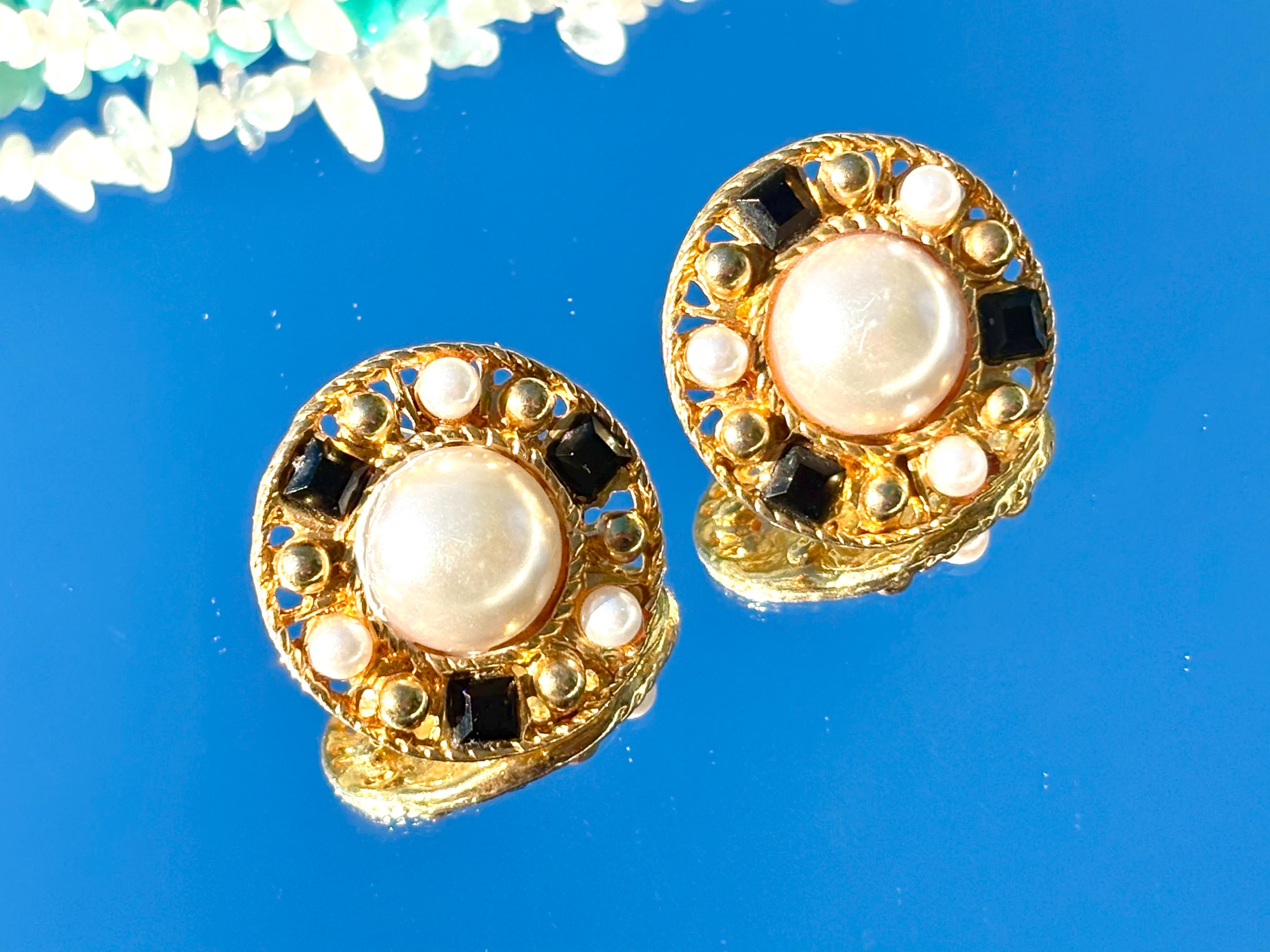 Chanel Pearl Studs
