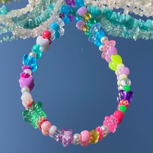 Random indie choker,Y2k Colorful beaded choker, Dainty beaded choker/ Colorful choker/Candy colored choker/ Rainbow choker/ Beach necklace