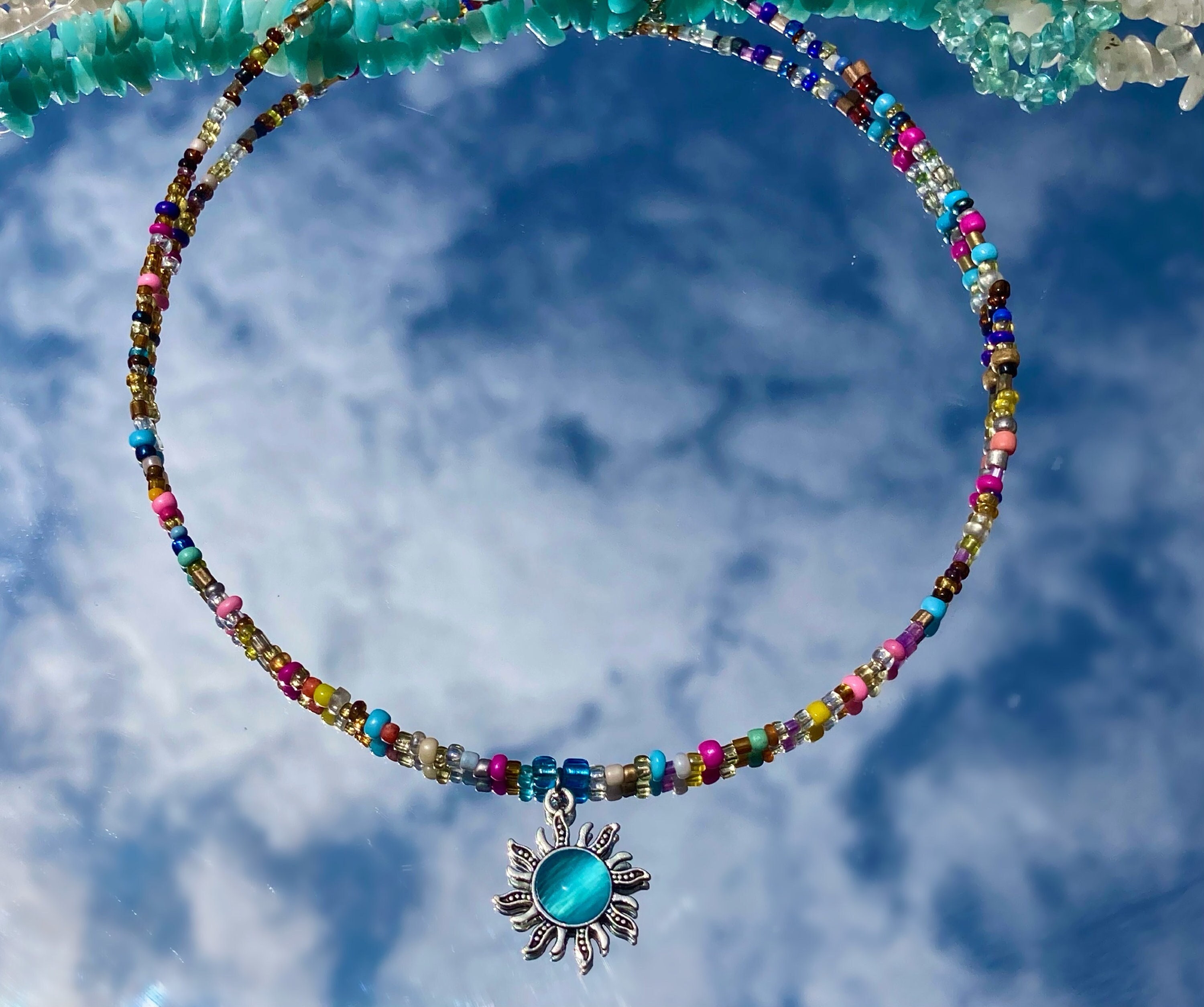 Indie bead necklace Etsy
