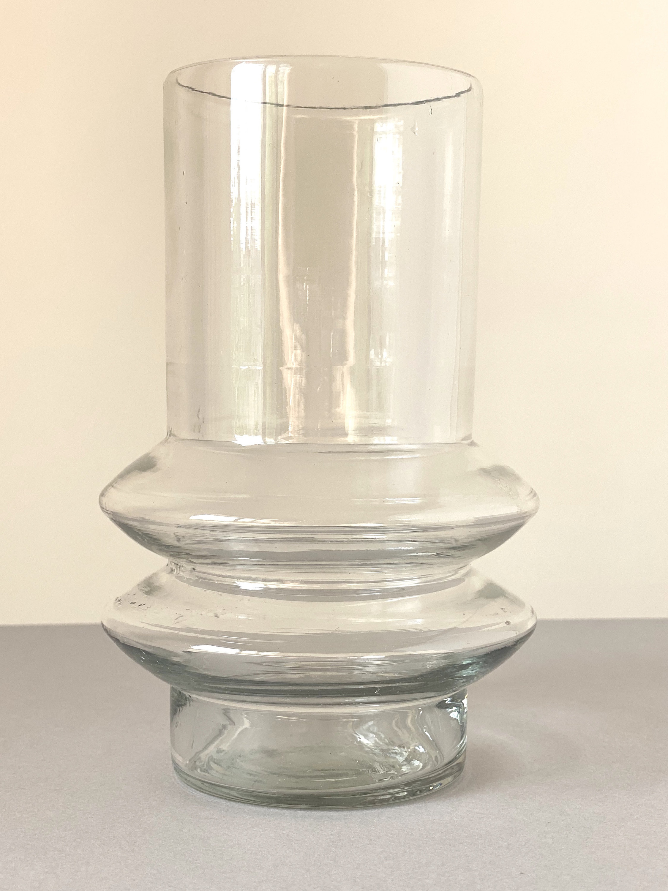 Clear Glass Cylinder Vase 20cm/Vase en Verre Transparent à Cylindres 20cm