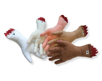 Severed human hand dog toy | funny horror toy with a squeaker | great gift for puppies