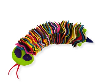 Large multicolor Snuffle Snake | dog treat puzzle | mental stimulation dog toy | puppy enrichment