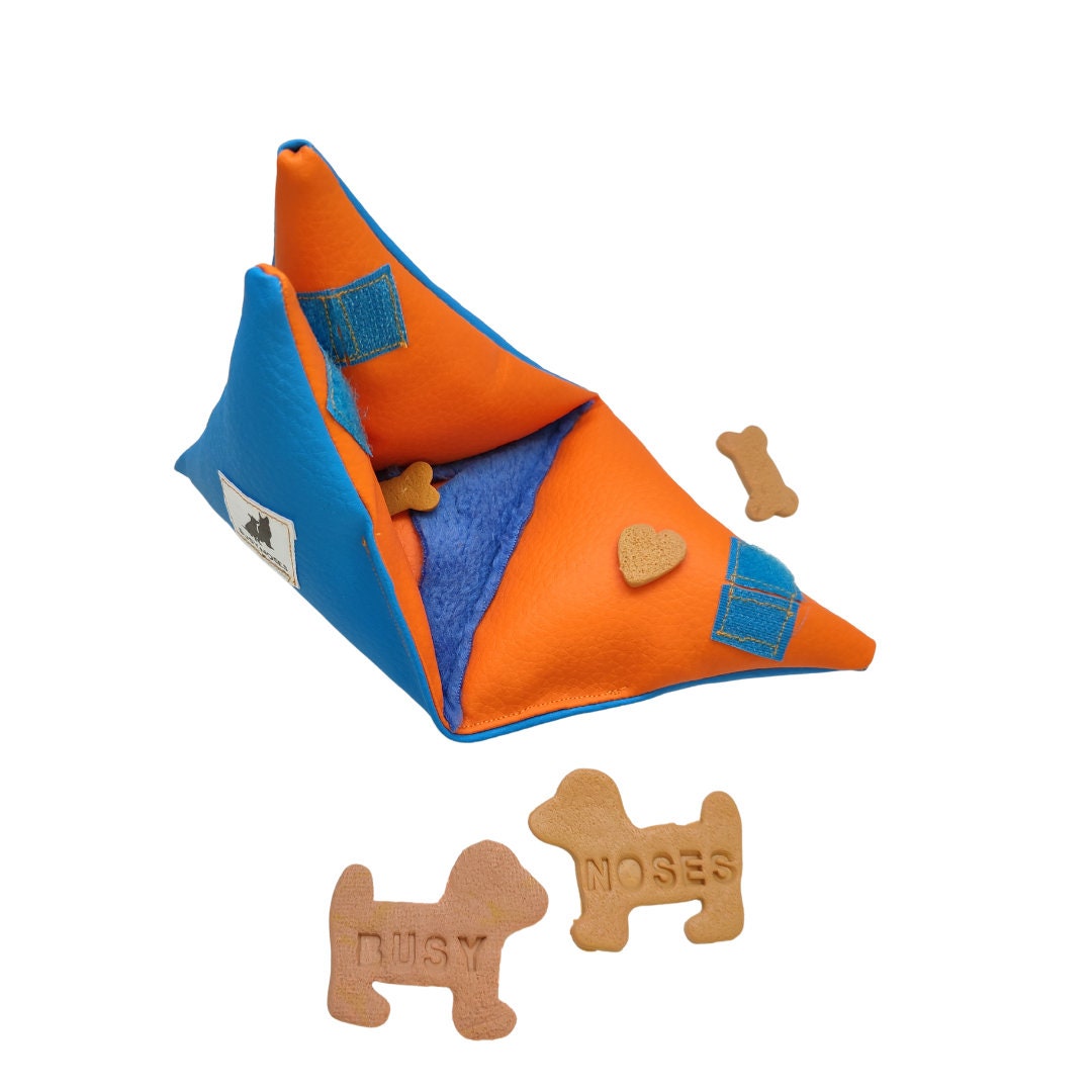 Treat Triangle for Dogs Faux Leather Enrichment Toy Mental Stimulation for  Puppies 