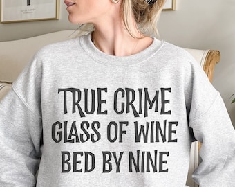 Funny True Crime SVG PNG, True Crime Glass of Wine Svg, Murder Shows Cut Files, Crime Shows, Horror Svg, True Crime Junkie, Descarga digital