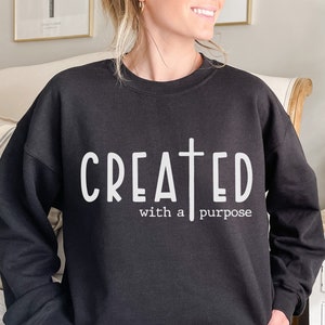 Erstellt mit einem Zweck SVG PNG, Jesus Shirt Svg, Christlicher Vektor, Religiöse Plotterdatei, Selbstliebe Svg, Ostern Svg, You Matter Svg, Glaube Pdf