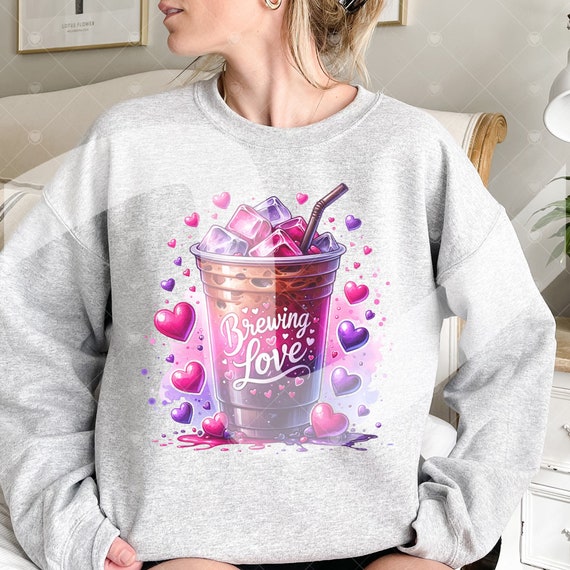Pink Valentines Cute Coffee Clipart, Shirt Sublimation Design, Digital Download, PNG Instant DIGITAL ONLY, Glass Jar Png, Tshirt Design