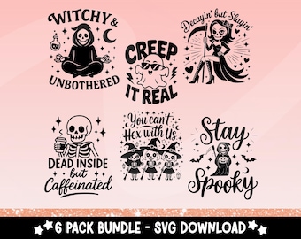 Halloween SVG Bundle: Grim Reaper & Skeleton Designs (Digital Download)