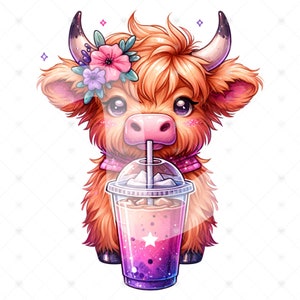 Cute Highland Cow Clipart, Valentines Coffee Shirt Sublimation Design, Digital Download, PNG Instant DIGITAL ONLY, Jar Png, Tshirt Design
