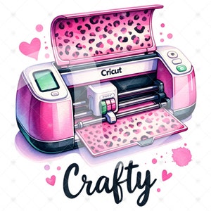 Cute Crafting PNG Clipart, Sublimation Design Download, Happy Crafter png, Craft Love png, Glass Jar File, Cricut Sublimation Design